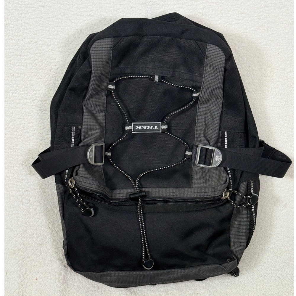 Vintage Trek Bicycle Rear Rack Trunk Bag Black Pannier Cargo Commuter Rain Cover